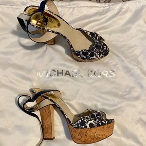 Michael Kors Floral Peep Toe Platform